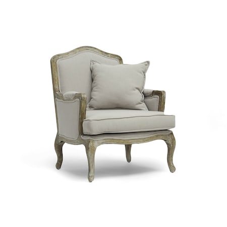 Baxton Studio Constanza Classic Antiqued French Accent Chair 89-4528